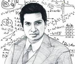 Portrait representation of Srinivasa Ramanujan